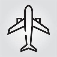 Isolated Airplane Outlined Icon Scalable Vector Graphics