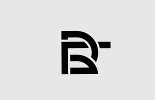 icono del logotipo de la letra r del alfabeto con diseño de línea. plantilla blanca y negra para negocios y empresas vector