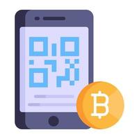 Crypto code flat icon with high quality graphics vector