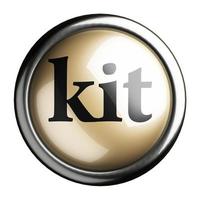 kit word on isolated button photo