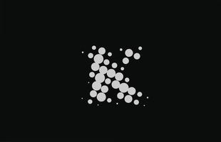 diseño del logotipo del icono de la letra del alfabeto punteado k. plantilla creativa para negocios y empresas con punto vector