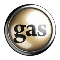 gas word on isolated button photo