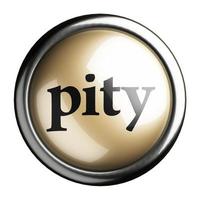 pity word on isolated button photo