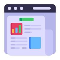 Download premium flat icon of web analytics vector