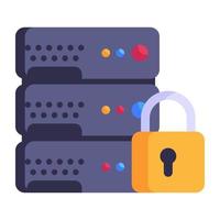 Download the premium flat icon of shared database vector