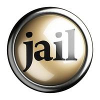 jail word on isolated button photo