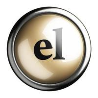 el word on isolated button photo