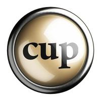 cup word on isolated button photo