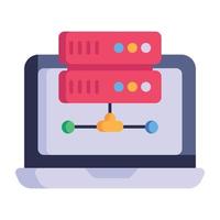 A trendy icon of shared hosting in flat style vector