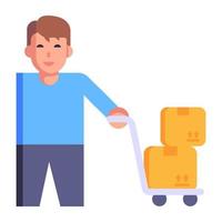 Flat trendy vector of delivery