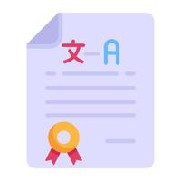 Modern flat icon of proofreading, editable vector