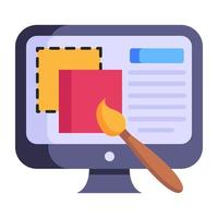 A well-designed flat icon of graphic file vector