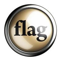 flag word on isolated button photo