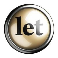 let word on isolated button photo