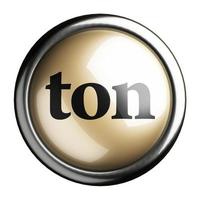 ton word on isolated button photo