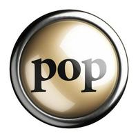 pop word on isolated button photo