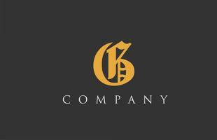 vintage letter G alphabet design. Creative logo icon template for company vector