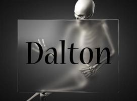 Dalton word on glass and skeleton photo