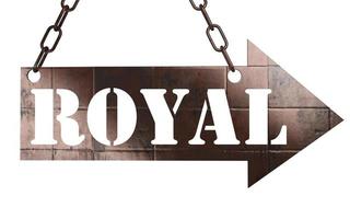 royal word on metal pointer photo