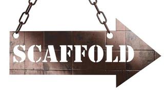 scaffold word on metal pointer photo