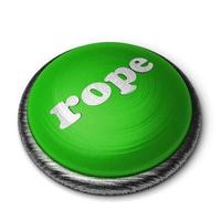 rope word on green button isolated on white photo