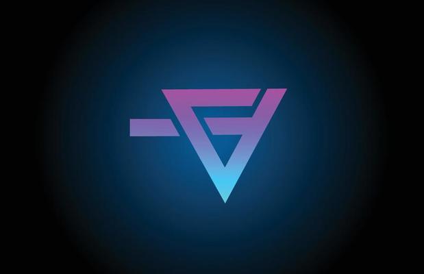 V blue alphabet letter logo icon with line design. Creative template for business and company