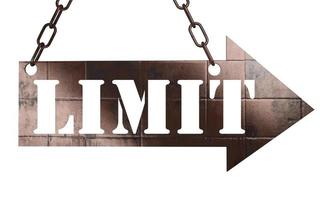 limit word on metal pointer photo