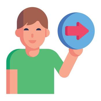 Have a look at this editable flat icon of user login vector