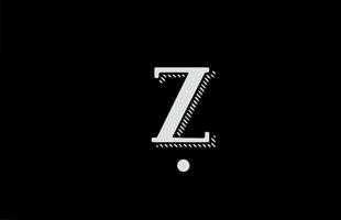 z logotipo de icono de letra del alfabeto en blanco y negro. diseño para negocio o empresa vector