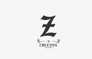 vintage Z alphabet letter logo icon design. Creative template for business in white and grey vector