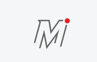 Diseño del logotipo del icono de la letra del alfabeto m. plantilla creativa para empresa