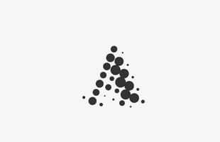 un diseño de logotipo de icono de letra del alfabeto punteado. plantilla creativa para negocios con punto vector
