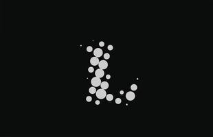 diseño del logotipo del icono de la letra del alfabeto l punteado. plantilla creativa para negocios y empresas con punto vector