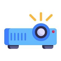 Multimedia device, flat style icon of projector vector