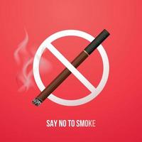 Concept anti smoking banner. vector