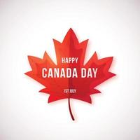 Happy Canada Day vector design isolated on white background.