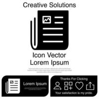 periódico, icono, vector, eps, 10 vector