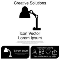 Table Lamp Icon Vector EPS 10