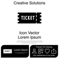 Ticket Icon Vector EPS 10