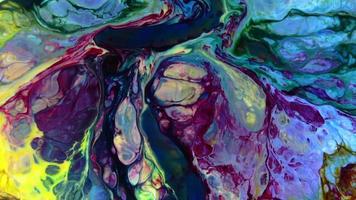 kleurrijke vloeistof gladde abstracte vloeistof achtergrondtextuur video