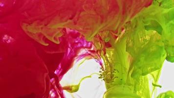 Abstract Vivid Color Ink Drops Spreading in Water Texture. video