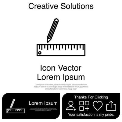 Ruler Icon Vector EPS 10