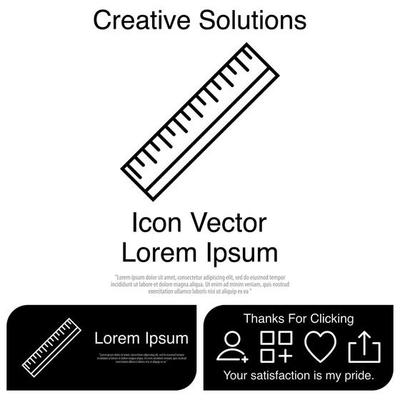 Ruler Icon Vector EPS 10