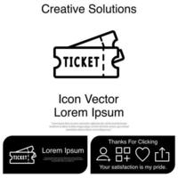 Ticket Icon Vector EPS 10