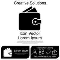 billetera, icono, vector, eps, 10 vector