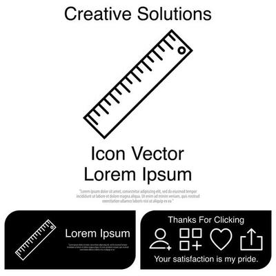 Ruler Icon Vector EPS 10