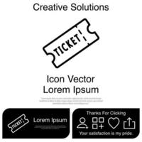 Ticket Icon Vector EPS 10