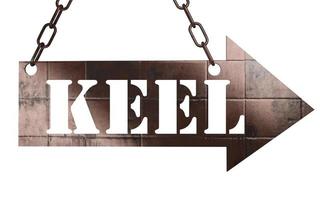 keel word on metal pointer photo