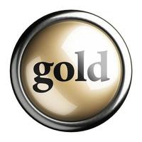 gold word on isolated button photo