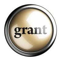 grant word on isolated button photo